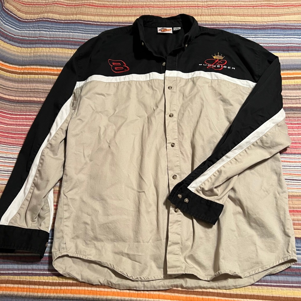 Vintage Dale Earnhardt Jr. #8 Budweiser Winners Circle Racing Shirt XXL